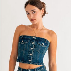 Strapless denim too